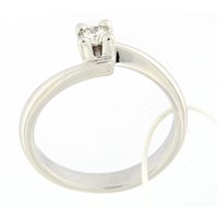 Anello Mirco Visconti Donna Solitario 4 Punte in Oro Diamante 0.16 Ct AL557/30-14 - AL557/30-14